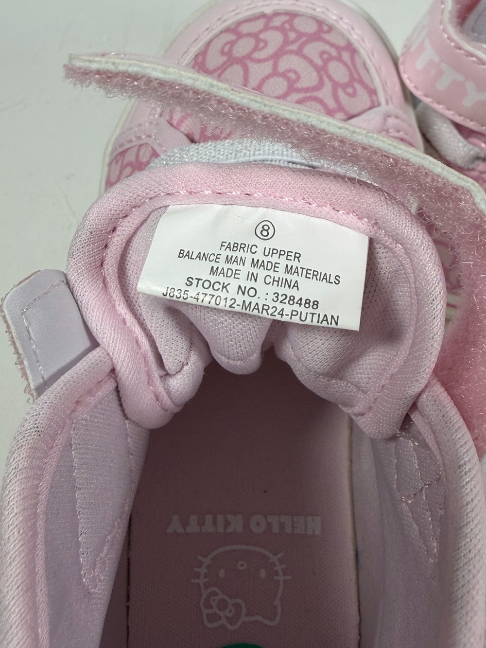 Sanrio Hello Kitty Pink High Top Sneakers Girls Toddler Size 8 - Picture 9 of 13